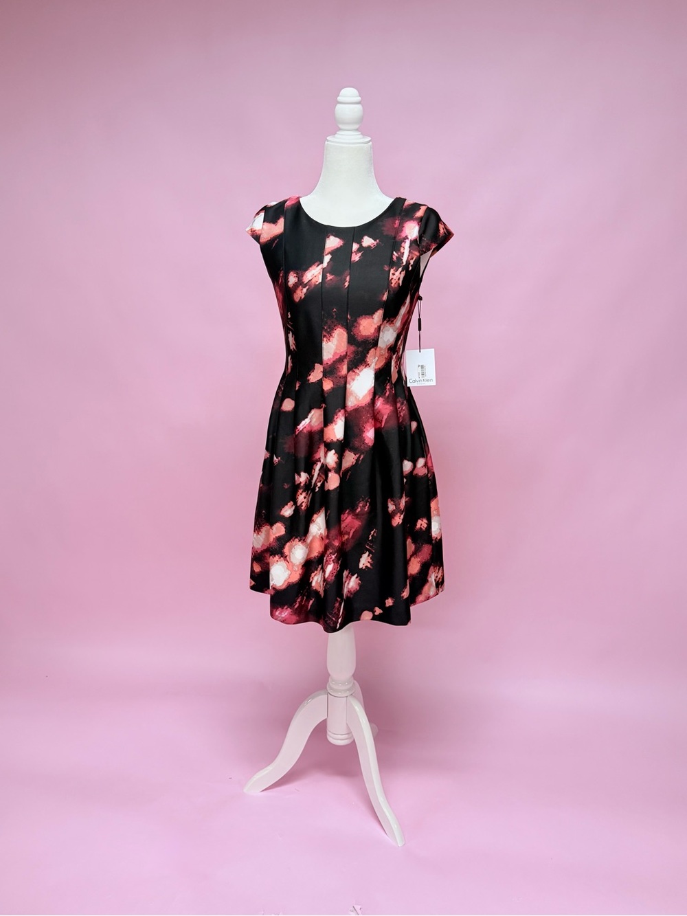 Calvin Klein Scuba Knit Fit & Flair Dress
